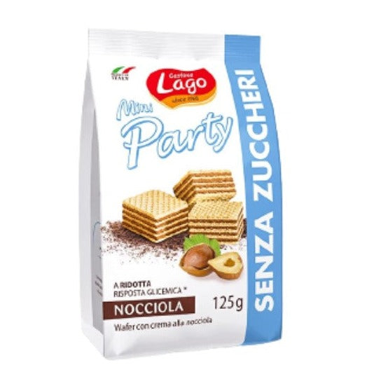 Lago Mini Party Wafers Sugar Free - Hazelnut Cream