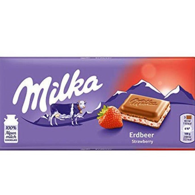 Milka Strawberry Chocolate Bar