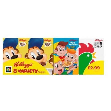 Kellogg's 8 Variety Packs Mini Cereal Boxes