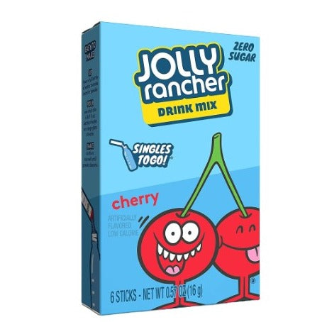 Jolly Rancher Zero Sugar Drink Mix Singles to Go- Cherry