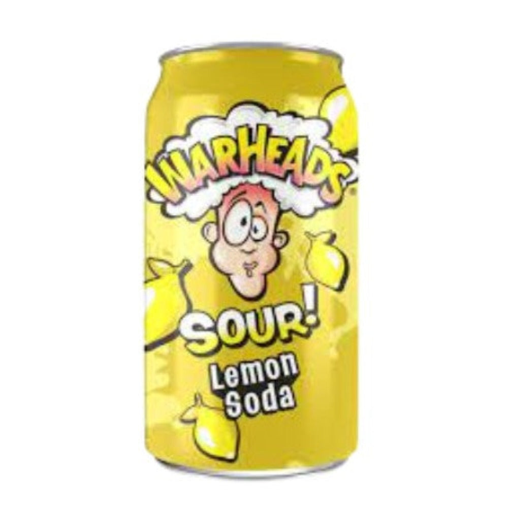 Warheads Sour Lemon Soda Can