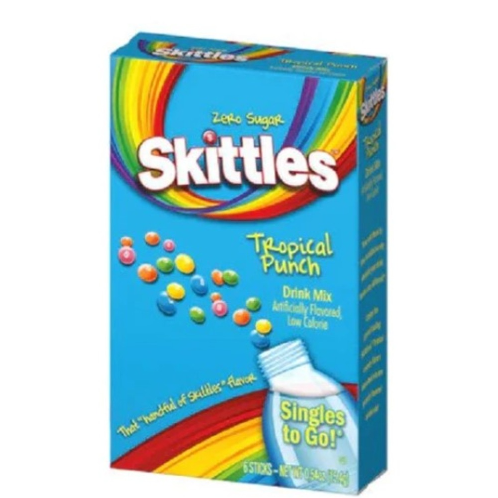 Skittles Zero Sugar Singles to Go Drink Mix - Tropical Punch