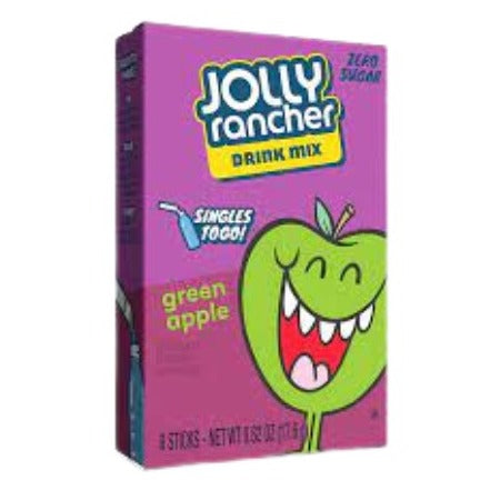 Jolly Rancher Zero Sugar Drink Mix Singles to Go- Green Apple